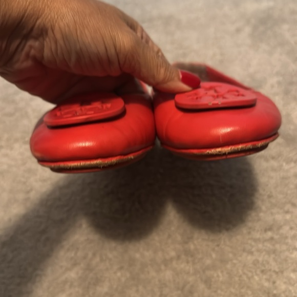 Tory Burch Minnie travel flat red size 7.5 - Picture 2 of 5